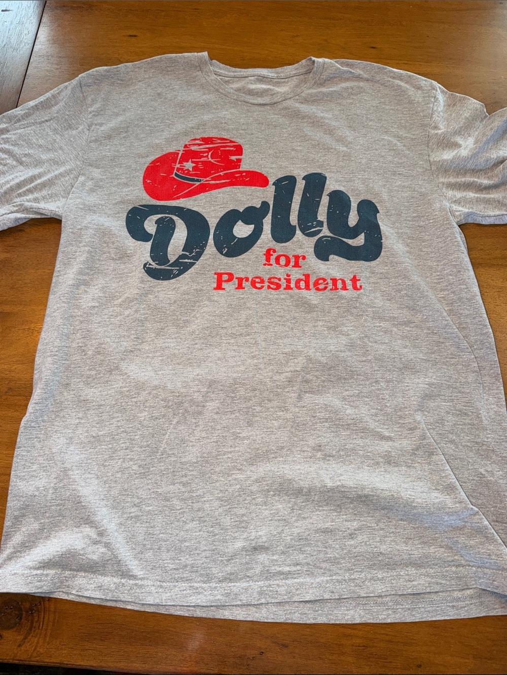 Dolly for President Grey Unisex Graphic Tee